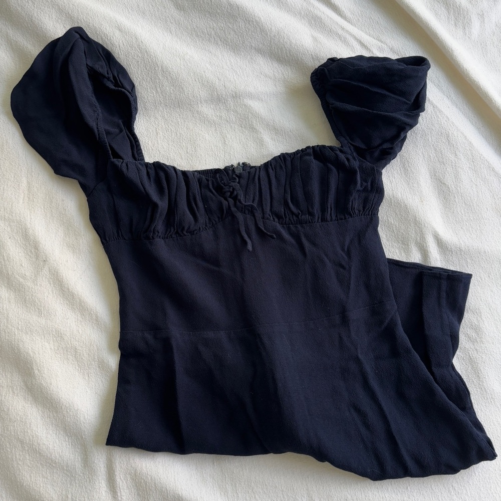 Aritzia Sunday Best Navy Blue Beau Mini Dresss